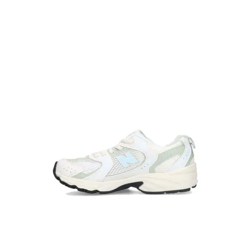 New Balance NB 530 Устойчивый к истиранию низкий топ для бега для детей белый и зеленый детский
