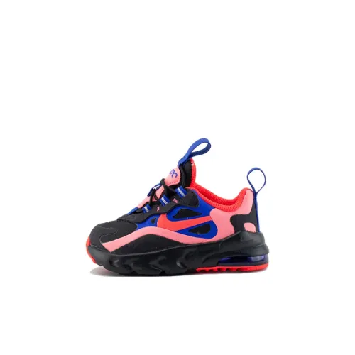 Nike Air Max 270 React TD Устойчивая к истиранию Низкая Обувь для малышей Черный Розовый Синий Младенец и Малыш