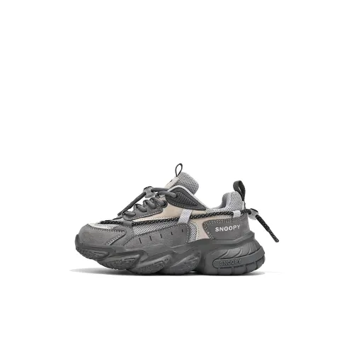 SNOOPY Adventurer Slip-resistant Anti KICK Low Top Kids Lifestyle Shoes Gray Children's