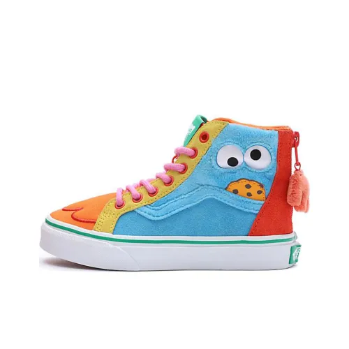SESAME STREET x Vans SK8 Zip Устойчивый к истиранию Дышащий Высокий Верх Детские Скейтбординги Многоцветный Подростки