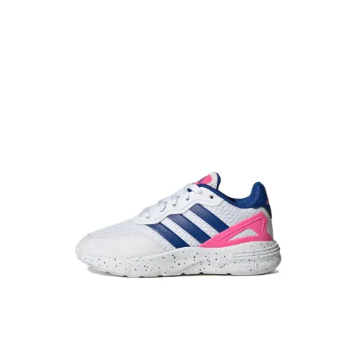 Adidas Neo Nebzed Slip Resistant Abrasion Resistant Kids Lifestyle Shoes Белый Синий Розовый Детский