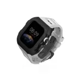 [Классический чисто черный корпус] + [белый ремешок - черная бабочка-пряжка]