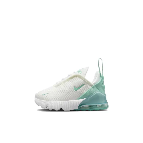 Nike Air Max 270 Устойчивая к истиранию Низкая Обувь для малышей Белый Синий Infant Wa Toddler