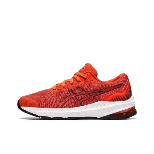 Asics GT 1000 11 Износостойкий и Легкий Низкий Топ Детские Беговые Кроссовки Оранжевые Подростки