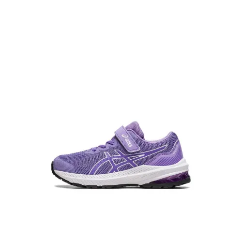 Asics GT 1000 11 Устойчивый к истиранию Дышащий Низкий Топ Детская Беговая Обувь Фиолетовая Детская
