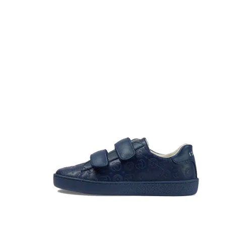 GUCCI Ace Low Топ Детские Скейтбординги Синий Children Возраст 3-7 лет
