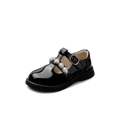 Hush Puppies Slip-resistant Abrasion-resistant Low Top Leather Shoes Black Children's Hush Puppies Slip-resistant Abrasion-resistant Низкие Кожаные Туфли Черные Детские