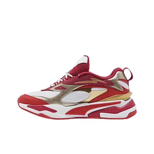 PUMA RS Fast Детская повседневная обувь MID Топ Белый Золотой Красный Школьный возраст