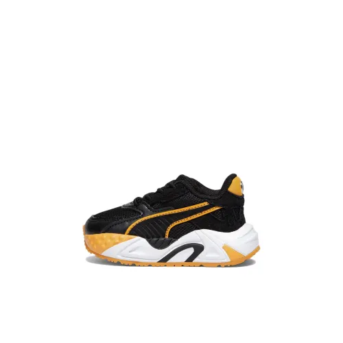 PUMA BMW M Motorsport Износостойкие Низкие Топ Обувь для малышей Черный Желтый Младенец и Малыш