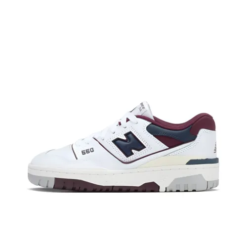 New Balance NB 550 Low Топ Детские Скейтбординги Темно-красный Подростки