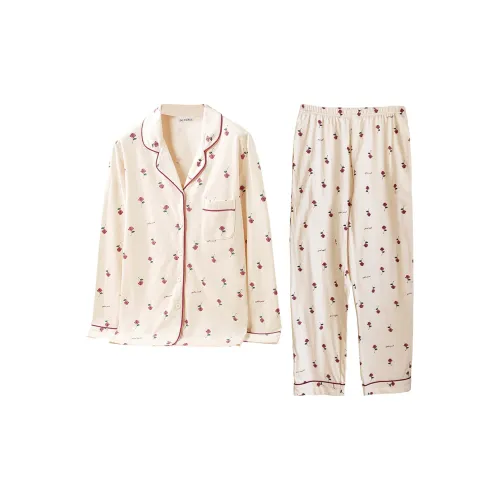 DV Pajama Комплект Женский Розовый Абрикос