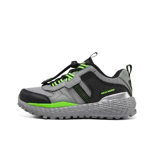 Skechers Slip-resistant Anti KICK Low Top Kids Lifestyle Shoes Gray Teenagers Скекиерс Слип-резистентный Анти КИК Низкий Топ Детские Лайфстайл Обувь Серый Подростки