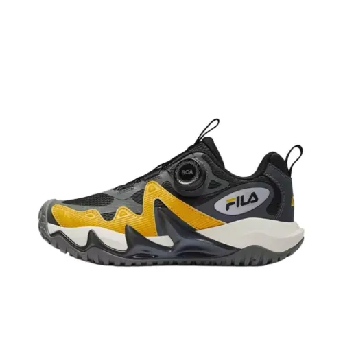 FILA KIDS Противоскользящие амортизаторы низкий топ детская туристическая обувь черный теневой черный серый