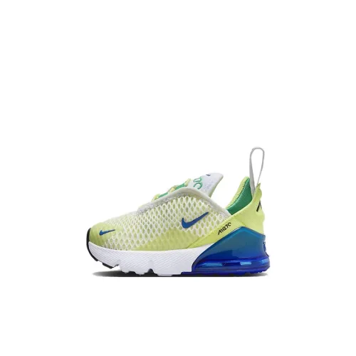 Nike Air Max 270 Low Топ Обувь для малышей Белый Желтый Зеленый Infant And Toddler