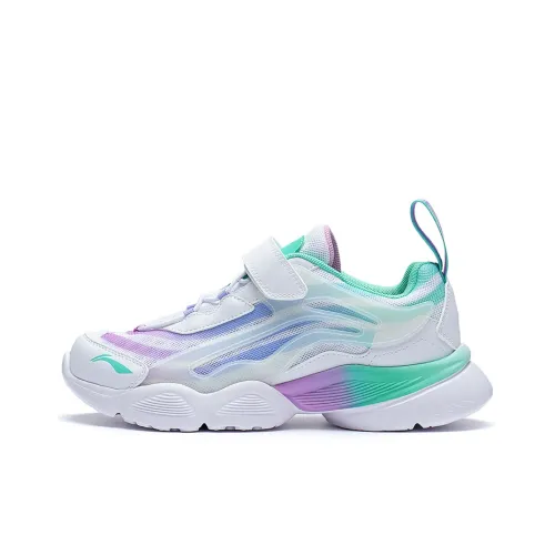 LINING YOUNG Aurora Низкий Топ Kids Lifestyle Shoes Стандартный Белый Светло-Синий Фиолетовый