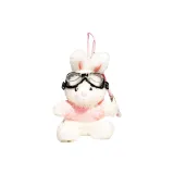 Белый кролик - розово-белый свитер [розовая цепочка]