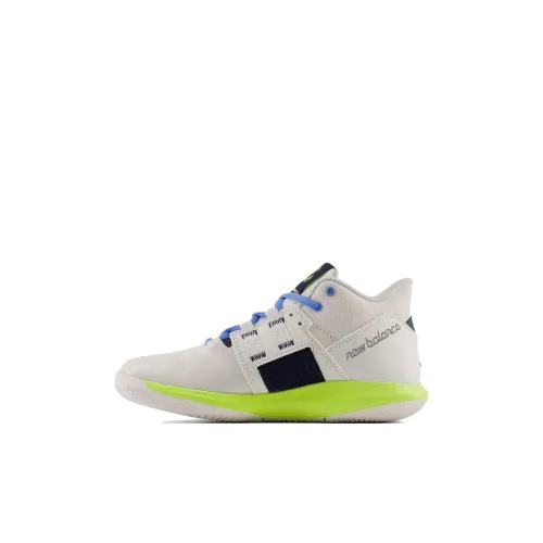 New Balance Coco CG1 Амортизация Износостойкий MID Топ Детские Баскетбольные Кроссовки Белый Синий Детские