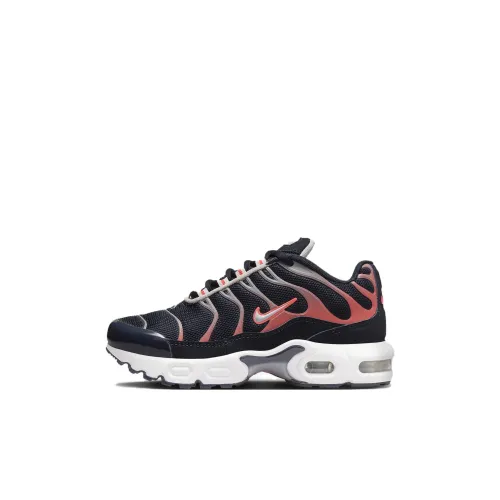 Nike Air Max Plus Устойчивый к истиранию Дышащие Детские Лайфстайл Кроссовки Черные Красные Для детей 3-7 лет