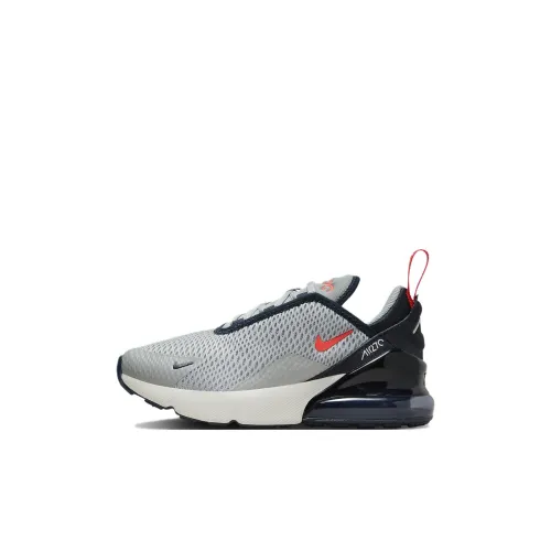 Nike Air Max 270 Устойчивый к истиранию Дышащие Детские Лайфстайл Кроссовки Серый Черный Для детей 3-7 лет