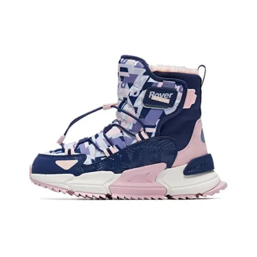 QIAODAN Устойчивые к истиранию Детские ботинки для колена синие и розовые для подростков