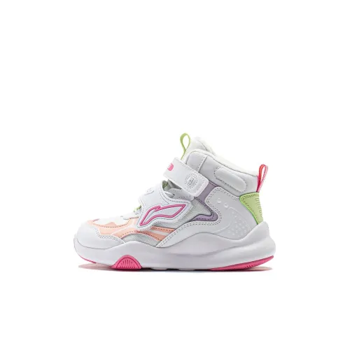 LINING YOUNG Детская туристическая обувь High Top Стандартный Белый/Персиковый Оранжевый Для дошкольников