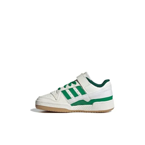 Adidas Originals FORUM Детские Скейтбординги Низкий Топ Белый Зеленый Предшкола