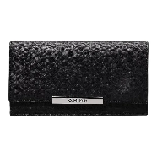 Calvin Klein ПУ (полиуретан) Кошелек Большой Женский Черный