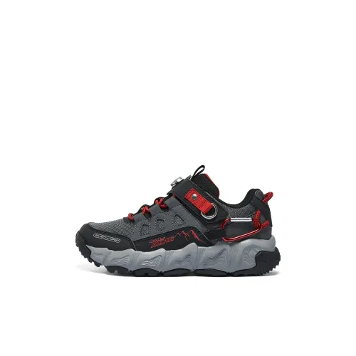 Skechers Velocitrek Детская туристическая обувь, низкий топ, черный, красный, Kids