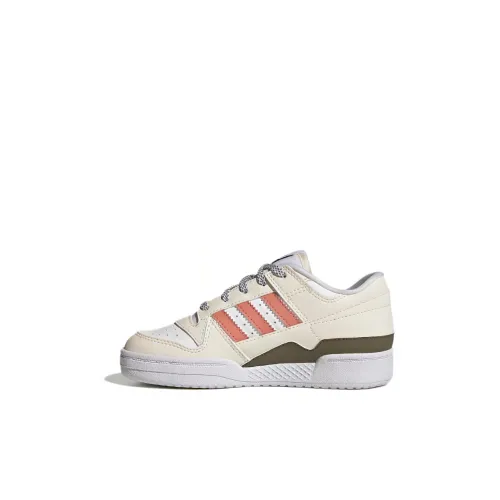 Adidas Originals FORUM Дышащие Низкие Кроссовки для Беговых Занятий Детские Белые Розовые Малыш