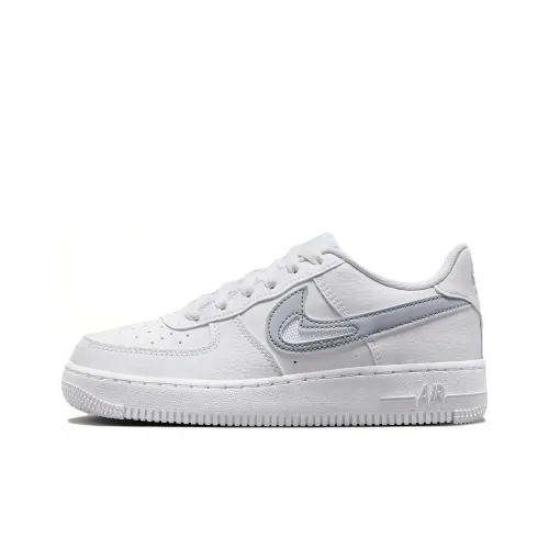 Nike Air FORCE 1 Slip Resistant Abrasion Resistant Дышащий Низкий Топ Детские Скейтбординги Белый Подростки