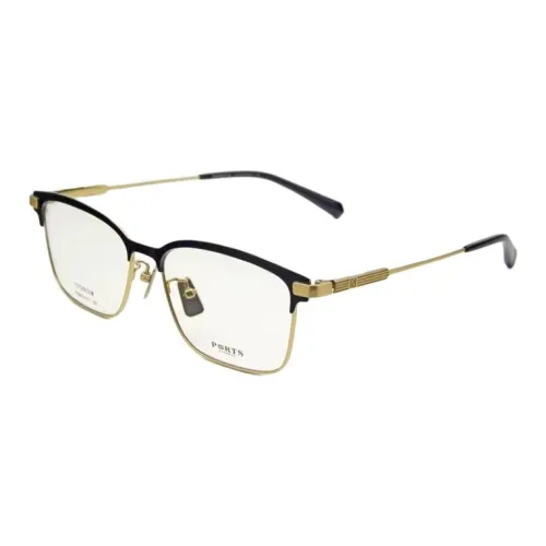 PORTS Титановый сплав Прямоугольные Оправы для очков Мужские Золотые