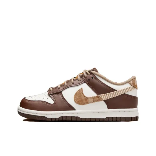 Nike Dunk Детские Скейтбординги Низкие Белые Коричневые Унисекс