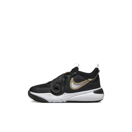 Nike Team Hustle D 11 Детские баскетбольные кроссовки Low Топ Черный Для дошкольников