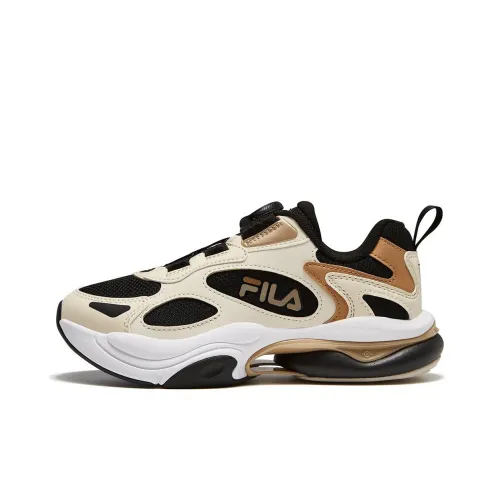 FILA KIDS POP ART I3 Легкий Амортизаторы Низкий Топ Детская Беговая Обувь Черный Бежевый Подростки
