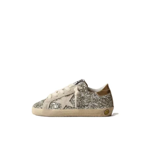 Golden Goose Супер Звезда Детские Скейтбординги Низкий Топ Серебряный Для Детей дошкольного возраста