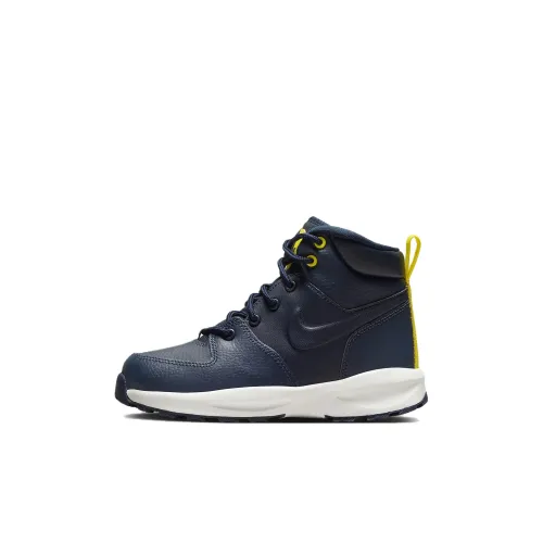 Nike Manoa Детская туристическая обувь, высокий топ, синий/желтый/белый, Kids