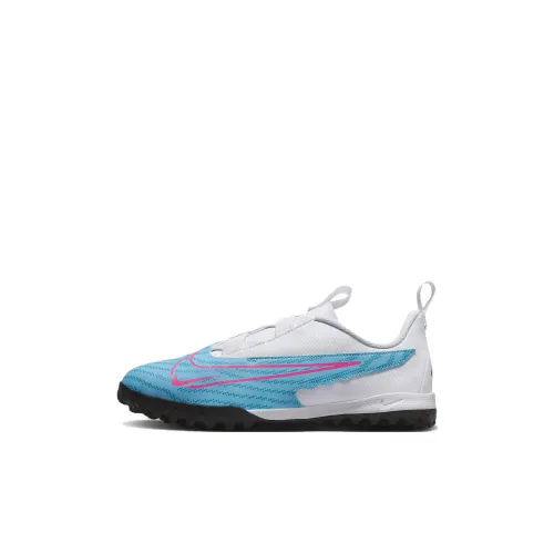 Nike Phantom GX Academy Slip-Resistant Низкие Детские Футбольные Бутсы Белые и Синие Детские