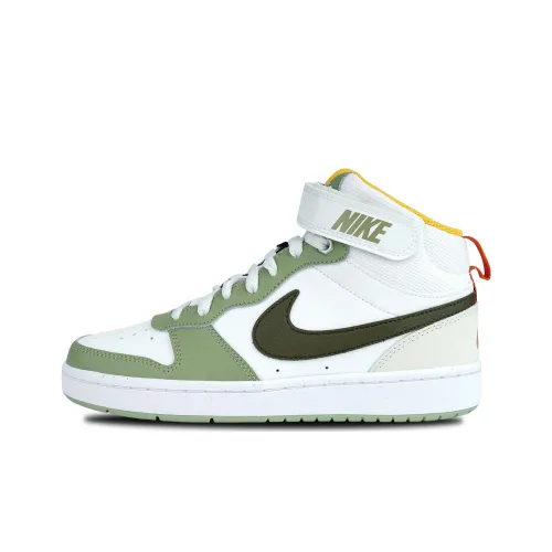 nike Court Borough Устойчивый к истиранию MID Топ Детские Скейтбординги Зеленый