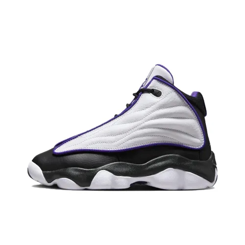 Джордан Pro Strong Slip-Resistant Anti-KICK Амортизация Высокий Топ Детские Баскетбольные Кроссовки Белый Черный Фиолетовый Подростки