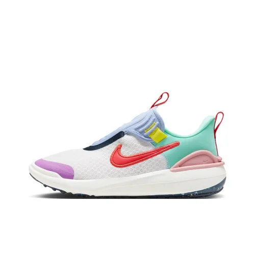 Nike E Series 1,0 Slip-on Резиновые амортизаторы Низкий топ Детская беговая обувь Белый Красный