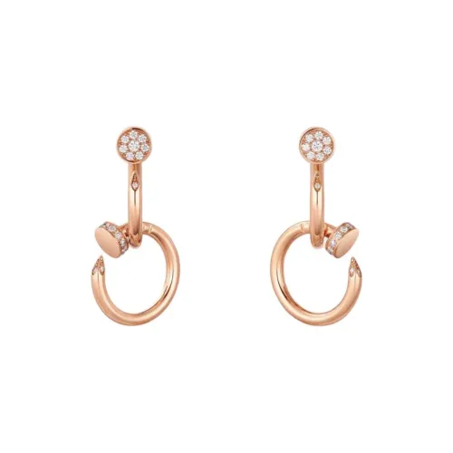 Серьги Cartier с алмазами женские розовое золото