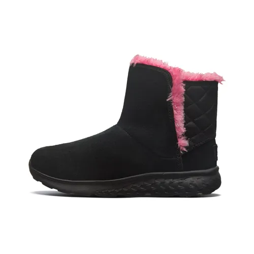 Сноубутсы Skechers Kids черно-красного цвета для школьного возраста