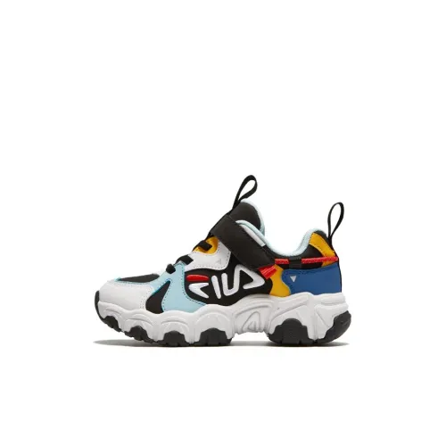 FILA KIDS Кошачья лапа Низкий Топ Детская Беговая Обувь Черный Синий Желтый Для детей от 3 до 7 лет