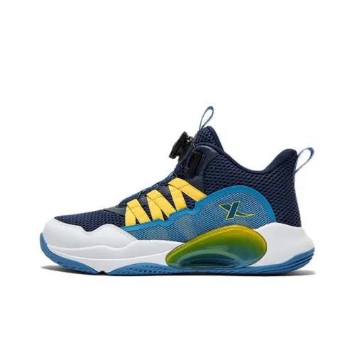 XTEP Устойчивые к истиранию высокие детские баскетбольные кроссовки темно-синие для подростков