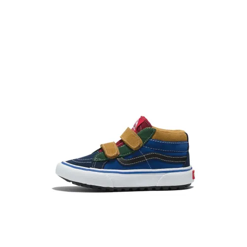 Vans SK8 MID Топ Детские Скейтбординги Синий Желтый для детей 3-7 лет