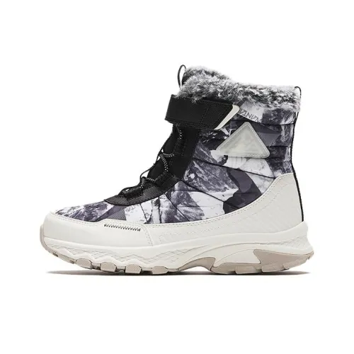 Antakids Детские зимние сапоги Айвори белый/черный для школьного возраста