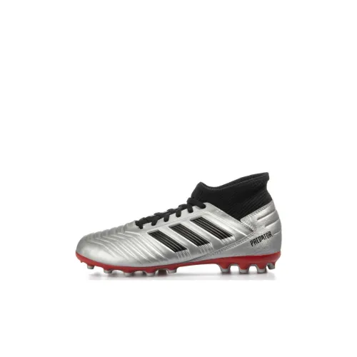 Adidas PREDATOR серия 19,3 Устойчивые к истиранию Низкие Детские Футбольные Бутсы Серебристо-Черные Детские