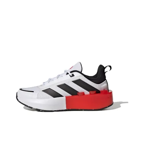 LEGO x Adidas Tech Rnr Износостойкие Дышащие Детские Лифтайл Кроссовки Белый Красный Подростки
