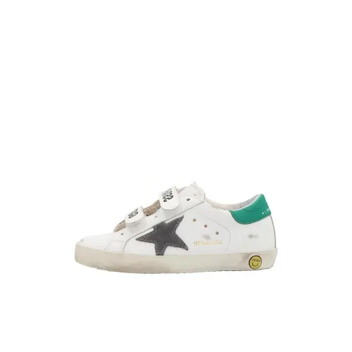 Golden Goose Old School Детские Скейтбординги Низкий Топ Белый Зеленый Kids