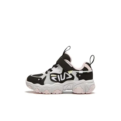 FILA KIDS Кошачья лапа Низкий Топ Детская Беговая Обувь Черный Серый Для детей 3-7 лет